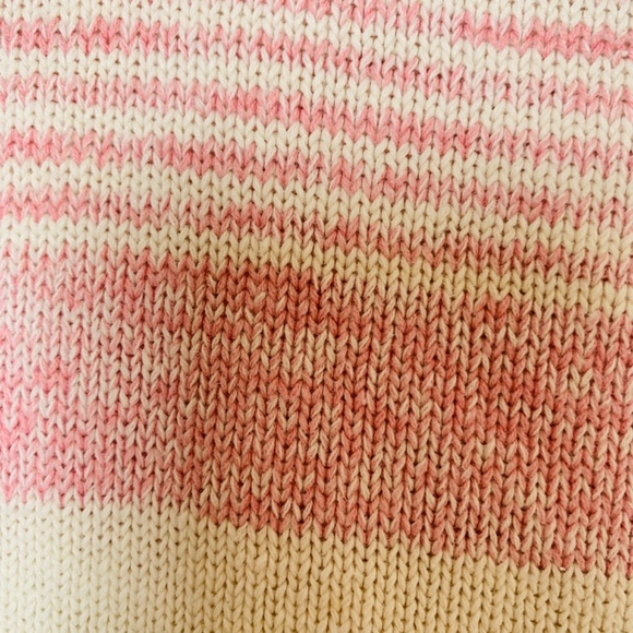 Chaps Knit Sweater Large Stripes Preppy Linen Cotton Blend Jumper - Picture 6 of 13